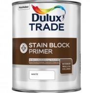 Dulux Trade 1L Satin Block White Primer for Interior Walls & Ceilings