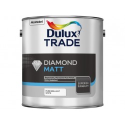 Dulux Trade 2.5L Diamond Matt - Pure Brilliant White Finish