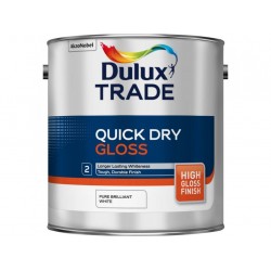 Dulux Trade 2.5L Quick Dry Gloss - Pure Brilliant White Finish