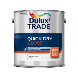 Dulux Trade 5L Quick Dry Gloss - Pure Brilliant White Finish