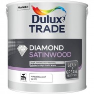Dulux Trade 2.5L Diamond Satinwood - Pure Brilliant White Finish