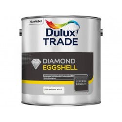 Dulux Trade 2.5L Diamond Eggshell Paint - Pure Brilliant White Finish