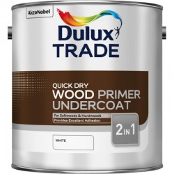 Dulux Trade 2.5L Quick Dry Wood Primer Undercoat - White Finish