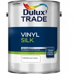 Dulux Trade 5L Vinyl Silk - Pure Brilliant White Finish