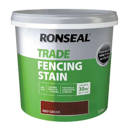Ronseal Trade Fencing Stain - Red Cedar - 5L