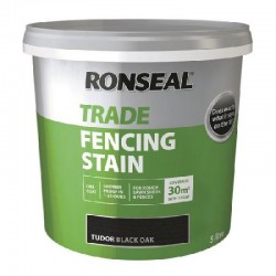 Ronseal Trade Fencing Stain - Tudor Black Oak - 5L
