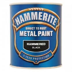 Hammerite Metal Paint Hammered - Black - 750ml