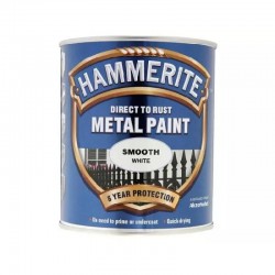 Hammerite 750ml Metal Paint - Smooth White Finish