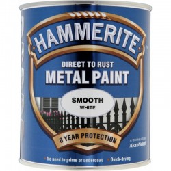Hammerite 750ml Metal Paint - Smooth White Finish