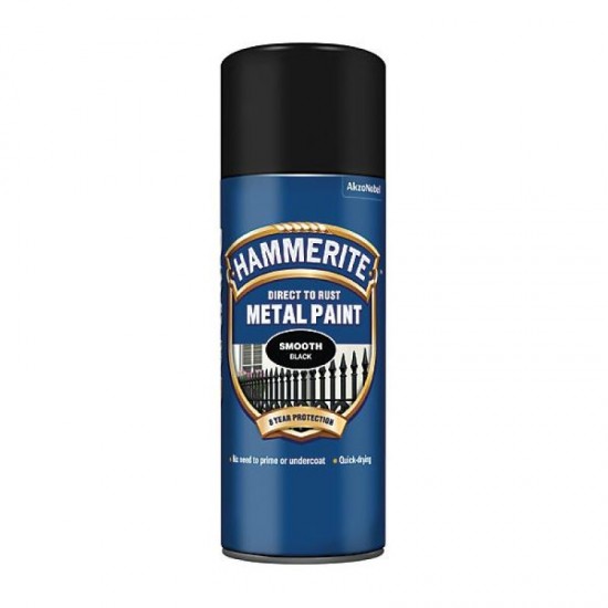 Hammerite Metal Paint Smooth Aero - Black - 400ml
