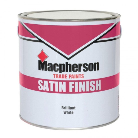 Macpherson Satin Finish Paint - Brilliant White - 2.5L
