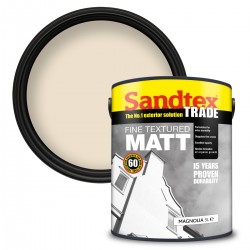 Sandtex Fine Textured Masonry Paint Matt - Magnolia - 5L