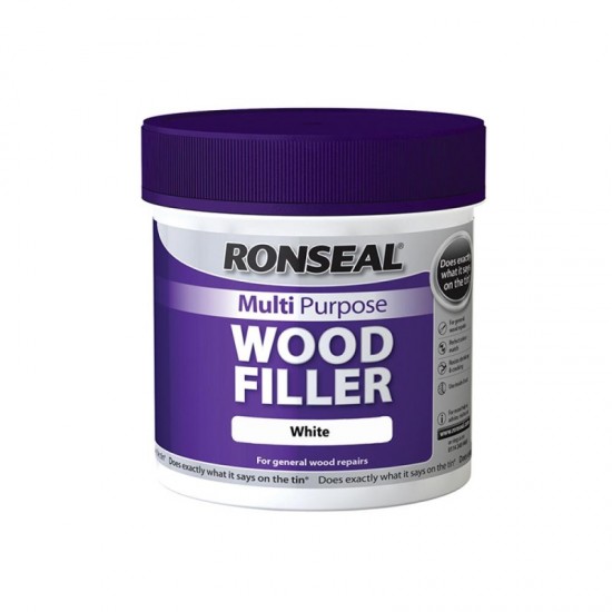 Ronseal Multi Purpose Wood Filler - White - 465g Tub