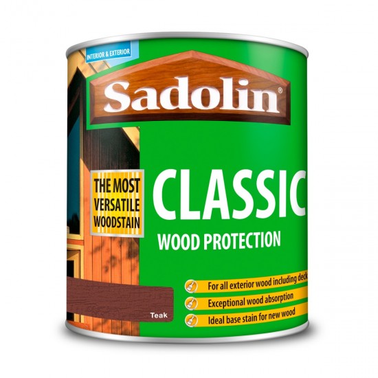 Sadolin Classic All Purpose Woodstain - Teak - 1L