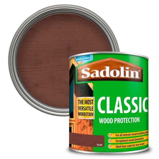 Sadolin Classic All Purpose Woodstain - Teak - 1L