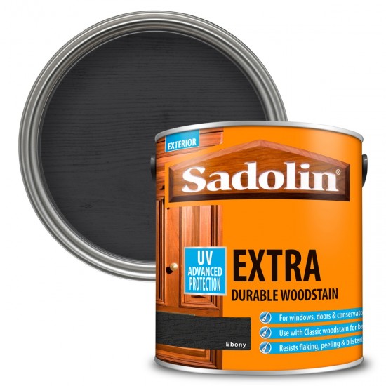 Sadolin Extra Durable Woodstain - Ebony - 2.5L