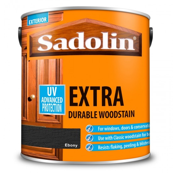 Sadolin Extra Durable Woodstain - Ebony - 2.5L