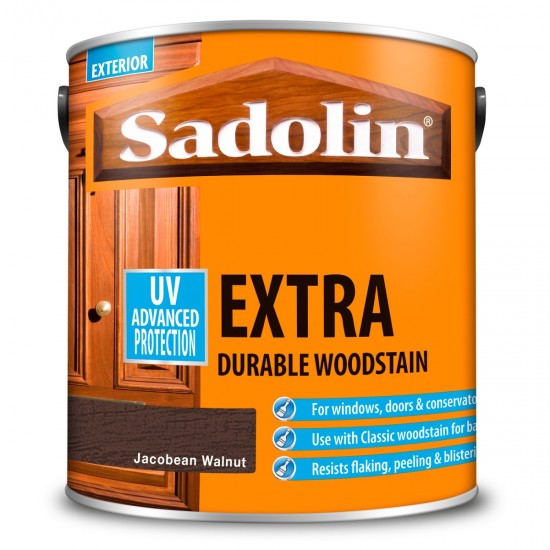Sadolin Extra Durable Woodstain - Walnut - 2.5L