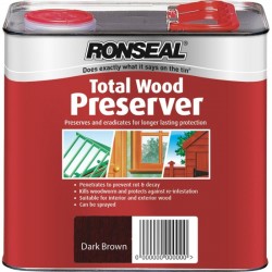 Ronseal Trade Total Wood Preserver - Dark Brown - 5L