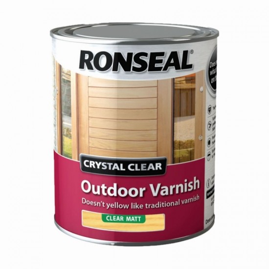 Ronseal Trade Crystal Clear Exterior - Varnish Satin - 750ml