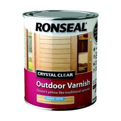 Ronseal Trade Crystal Clear Exterior - Varnish Satin - 750ml