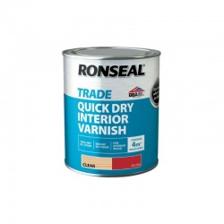 Ronseal Trade Quick Dry Interior Varnish - Clear Gloss - 750mm