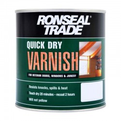 Ronseal Trade Quick Dry Interior Varnish - Clear Satin - 750mm