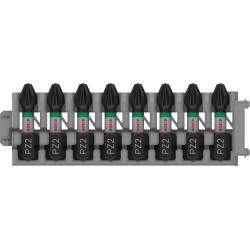 Bosch 8 Piece Impact Control Scrtewdriver Bit Set - PZ2 - 25mm