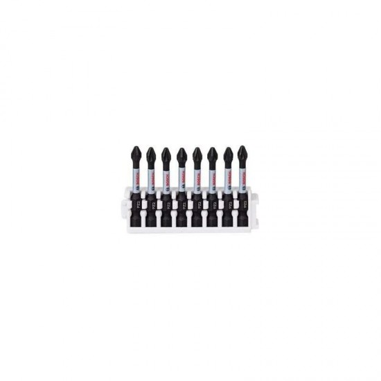 Bosch 8 Piece Impact Control Scrtewdriver Bit Set - PZ2 - 50mm