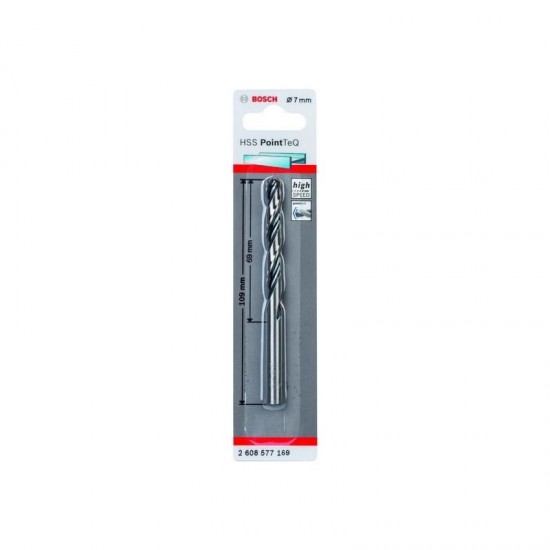 Bosch HSS PointTeQ Drill Bit - 6.5mm x 63mm x 101mm
