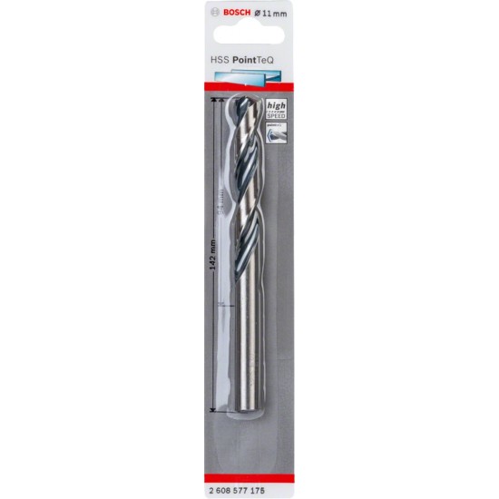 Bosch HSS PointTeQ Drill Bit - 11mm x 94mm x 142mm
