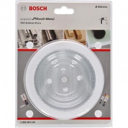 Bosch Hole Saw Cutter Bit - HSS Plastic Wood Bi-Metal - 102mm