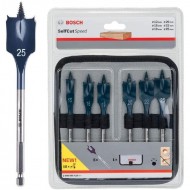 Bosch Self Cut Flat Wood Bit Set - 13mm to 25mm - Hex Shank