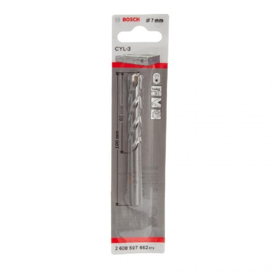 Bosch Silver Percussion Concrete Drill Bit - 6.5mm x 90mm x 150mm