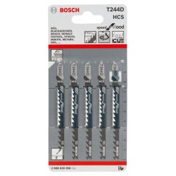 Bosch T244D Jigsaw Blades for Wood (5 Pack)
