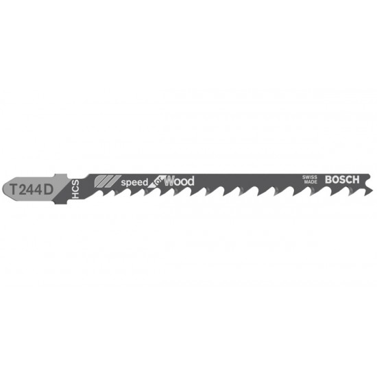 Bosch T244D Jigsaw Blades for Wood (5 Pack)