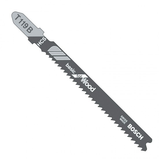 Bosch T119BO Curved Cut Jigsaw Blades for Wood - Pack of 5