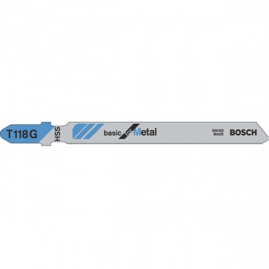 Bosch T118G Jigsaw Blades For Metal - Pack of 5