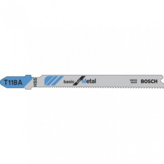Bosch T118A Straight Cut Jigsaw Blades for Metal - Pack of 5