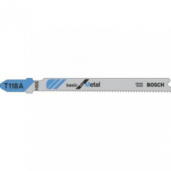 Bosch T118A Straight Cut Jigsaw Blades for Metal - Pack of 5