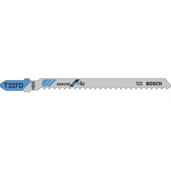 Bosch T227D Aluminium Curved Cut Jigsaw Blades - Pack of 5