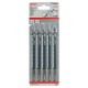 Bosch T344D Jigsaw Blades Fast Straight Cuts for Wood - Pack of 5