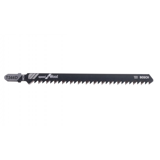 Bosch T344D Jigsaw Blades Fast Straight Cuts for Wood - Pack of 5