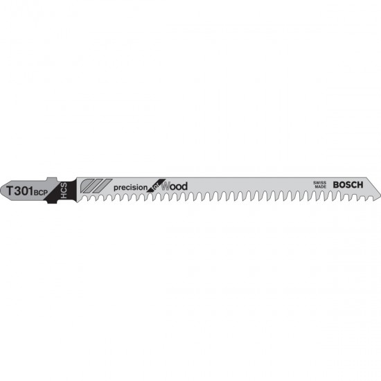 Bosch T301BCP Jigsaw Blade Precision for Hard Wood - Pack of 5