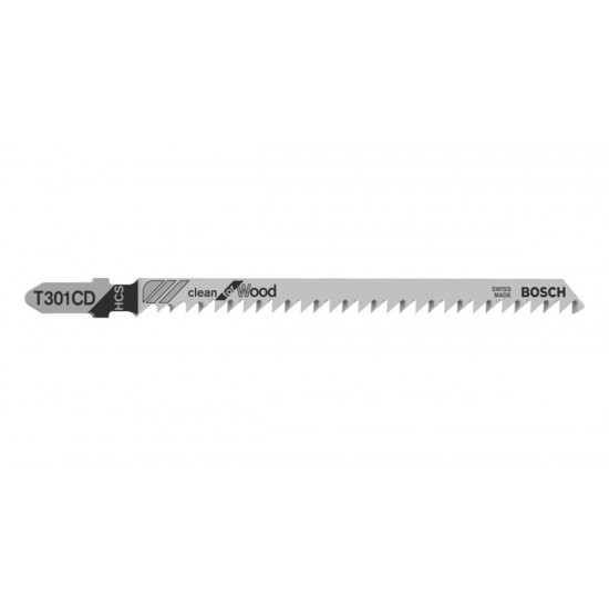 Bosch T301CD Jigsaw Blades Clean for Wood - Pack of 5
