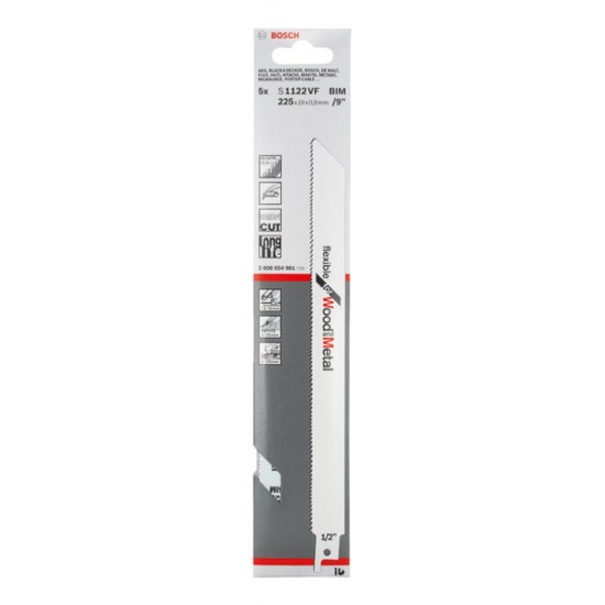 Bosch Recip Saw Blade S1122VF (Pack of 5)
