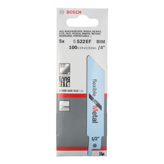 Bosch Recip Saw Blade S522EF (Pack of 5)