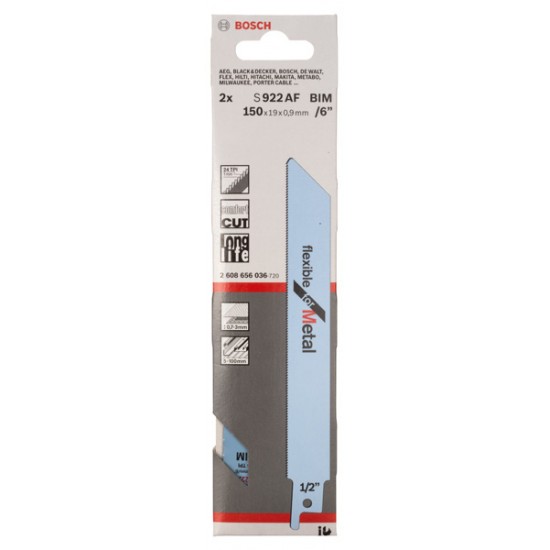 Bosch Recip Saw Blade S922AF (Pack of 2)
