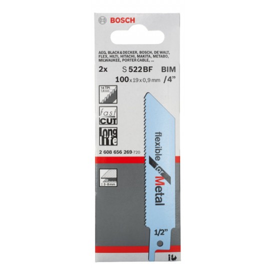 Bosch Recip Saw Blade S522BF (Pack of 2)