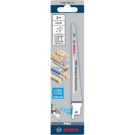 Bosch Recip Saw Blade S611DF (Pack of 2)